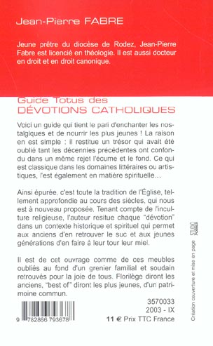 Quatrième de couverture de « GUIDE TOTUS - DES DEVOTIONS CATHOLIQUES »