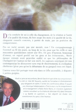 Quatrième de couverture de « C'EST A VOUS - CONSEILS POUR VIVRE HEUREUX »