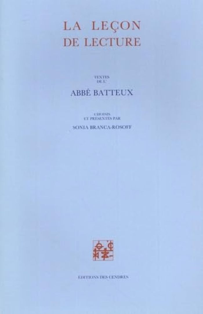 Couverture du livre « LA LECON DE LECTURE », librairie Les Contes Infusés à Corte
