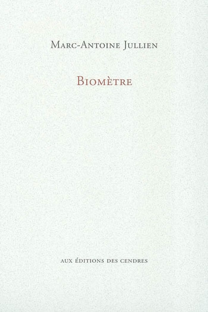 Couverture du livre « LE BIOMETRE » de Marc-Antoine Jullien, librairie Les Contes Infusés à Corte