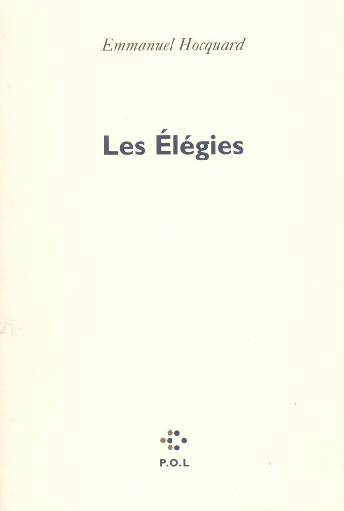 Couverture du livre « LES ELEGIES », librairie Les Contes Infusés à Corte