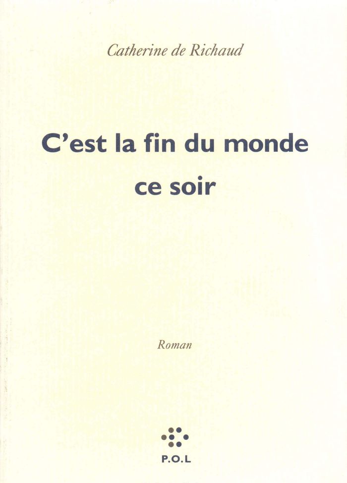 Couverture du livre « C'EST LA FIN DU MONDE CE SOIR » de Richaud Catherine De, librairie Les Contes Infusés à Corte