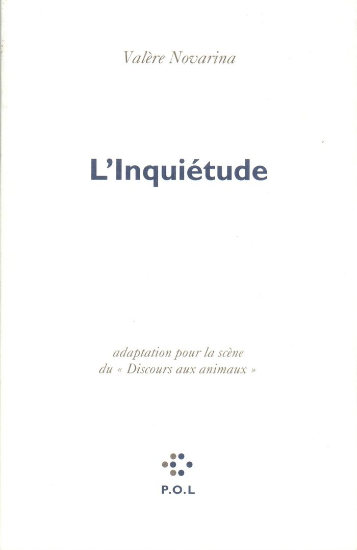 Couverture du livre « L'INQUIETUDE », librairie Les Contes Infusés à Corte