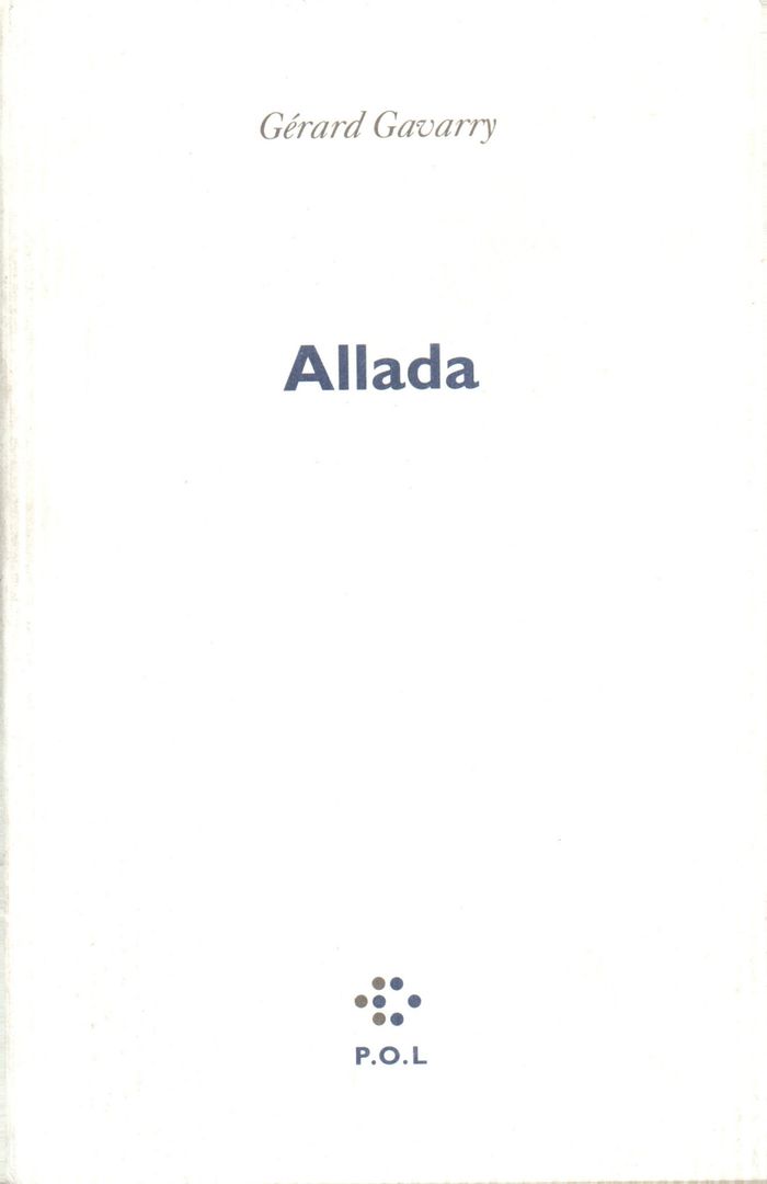 Couverture du livre « ALLADA » de Gerard Gavarry, librairie Les Contes Infusés à Corte