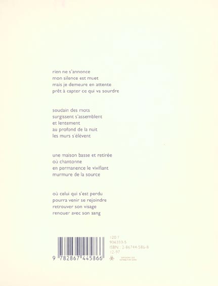 Quatrième de couverture de « A VOIX BASSE »