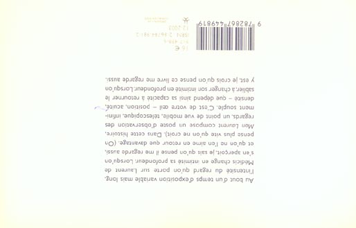 Quatrième de couverture de « MON LAURENT »