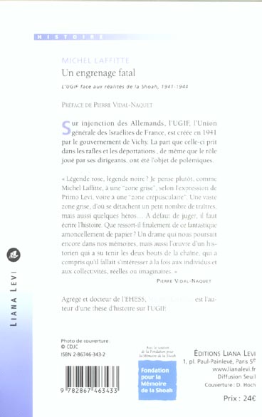 Quatrième de couverture de « UN ENGRENAGE FATAL »