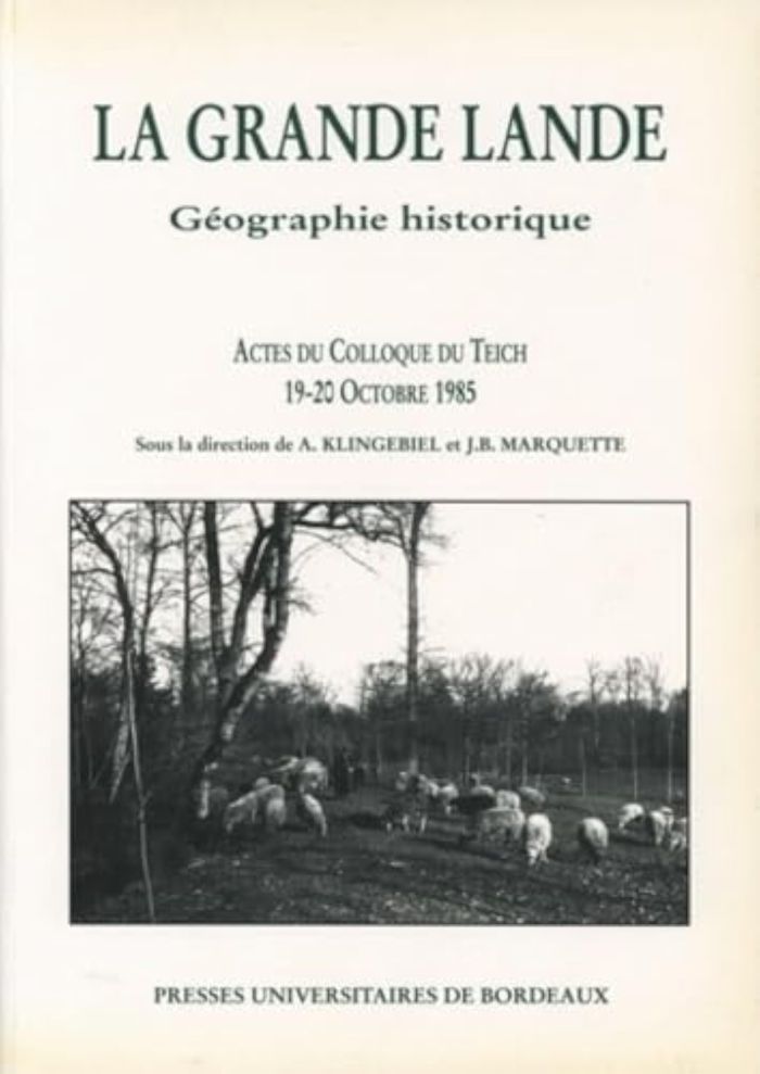 Couverture du livre « LA GRANDE LANDE. GEOGRAPHIE HISTORIQUE. COLLOQUE TENU AU TEICH, 19-20 OCT. 1985 » de A. Klingebiel, Marqu, librairie Les Contes Infusés à Corte