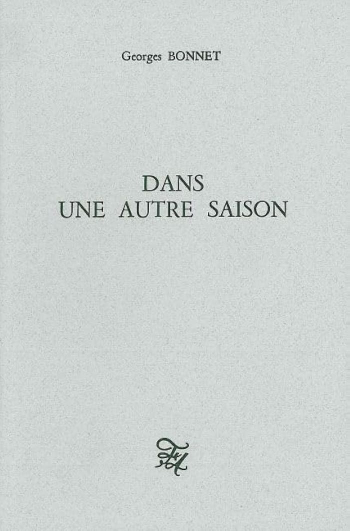 Couverture du livre « DANS UNE AUTRE SAISON », librairie Les Contes Infusés à Corte