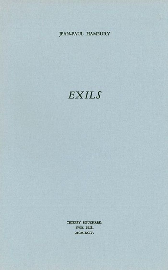 Couverture du livre « EXILS », librairie Les Contes Infusés à Corte