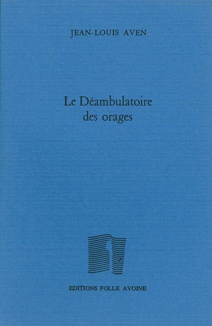 Couverture du livre « LE DEAMBULATOIRE DES ORAGES » de Aven/dupertuis, librairie Les Contes Infusés à Corte