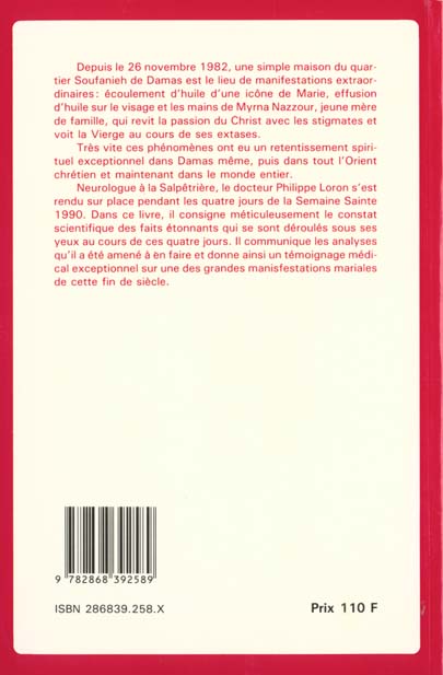 Quatrième de couverture de « CONSTAT MEDICAL ET ANALYSES SCIENTIFIQUES DES EVENEMENTS DE SOUFANIEH - 12-16 MARS 1990 »