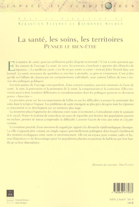 Quatrième de couverture de « SANTE LES SOINS LE TERRITOIRE »