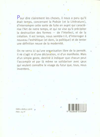 Quatrième de couverture de « LE COLLOQUE DE NUIT »