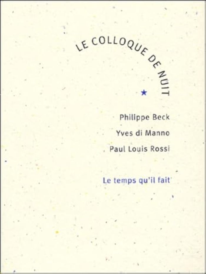 Couverture du livre « LE COLLOQUE DE NUIT » de Manno Beck/rossi/di, librairie Les Contes Infusés à Corte
