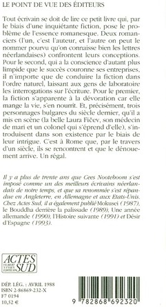 Quatrième de couverture de « LE CHANT DE L'ETRE ET DU PARAITRE »