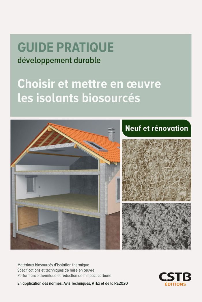 Couverture du livre « Choisir et mettre en oeuvre les isolants biosourcés : matériaux biosourcés d'isolation thermique, spécifications et technique de mise en oeuvre, performance thermique et réduction de l'impact carbone », librairie Les Contes Infusés à Corte