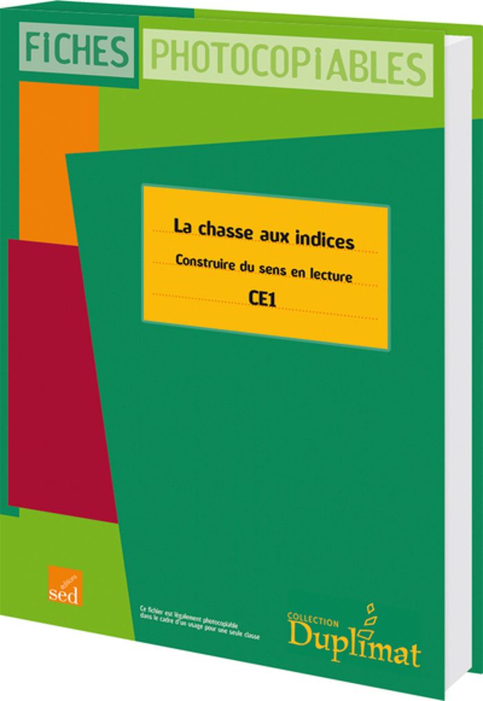 Couverture du livre « LA CHASSE AUX INDICES - CE1 » de Martin, librairie Les Contes Infusés à Corte