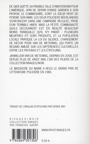 Quatrième de couverture de « GRIJPSTRA ET DE GIER - T07 - LE MASSACRE DU MAINE »