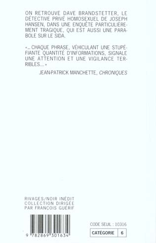 Quatrième de couverture de « UN PIED DANS LA TOMBE »