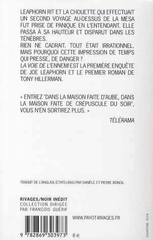 Quatrième de couverture de « LA VOIE DE L'ENNEMI »