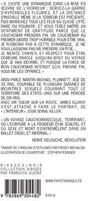 Quatrième de couverture de « UN TUEUR SUR LA ROUTE »