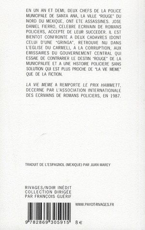 Quatrième de couverture de « JOSE DANIEL FIERRO - T01 - LA VIE MEME »