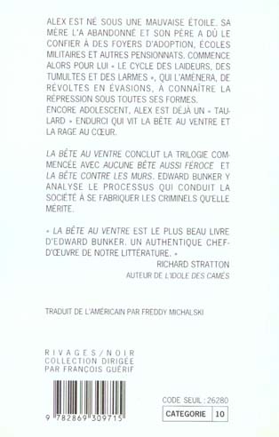 Quatrième de couverture de « LA BETE AU VENTRE »