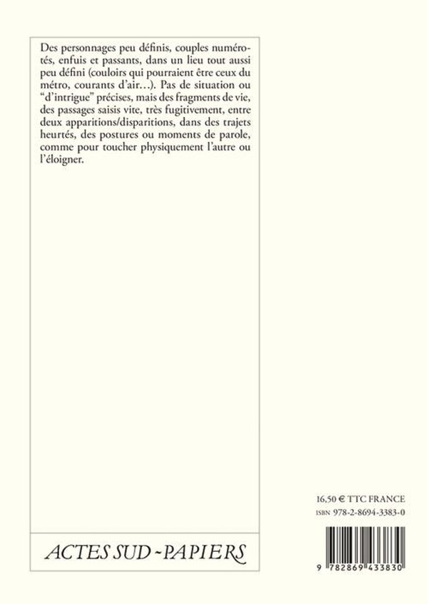 Quatrième de couverture de « CROISEMENTS, DIVAGATIONS SUIVI DE CHOREGRAPHIES A BLANC »