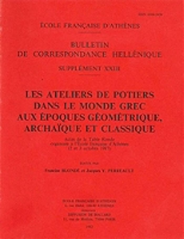 Couverture du livre « LES ATELIERS DE POTIERS DANS LE MONDE GREC AUX EPOQUES GEOMETRIQUE. ARCHAIQUE ET CLASSIQUE - ACTES D » de F./j.Y., librairie Les Contes Infusés à Corte