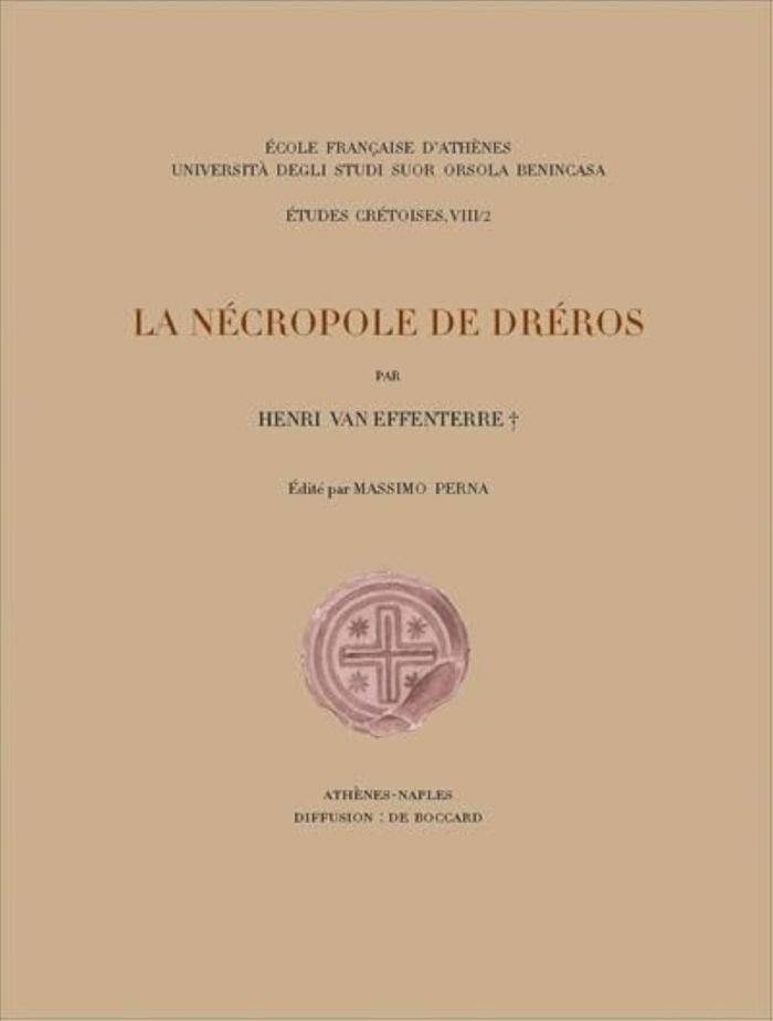 Couverture du livre « LA NECROPOLE DE DREROS » de Van Effenterre, librairie Les Contes Infusés à Corte