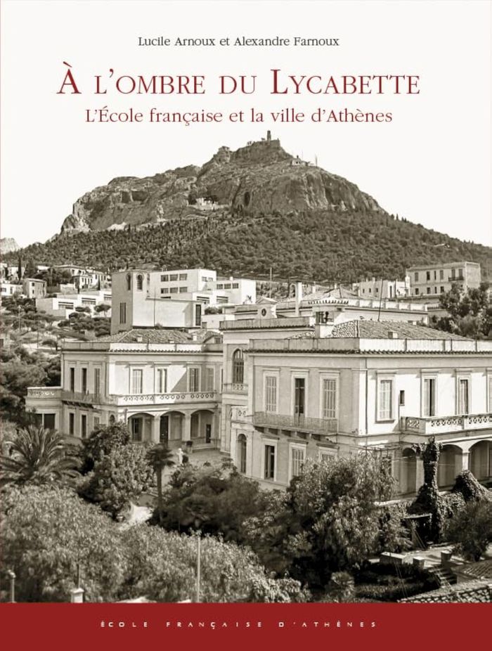 Couverture du livre « A L'OMBRE DU LYCABETTE - L'ECOLE FRANCAISE ET LA VILLE D'ATHENES » de L. Arnoux, librairie Les Contes Infusés à Corte