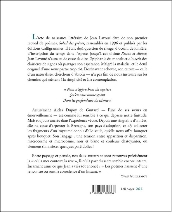 Quatrième de couverture de « Ressac et silence »