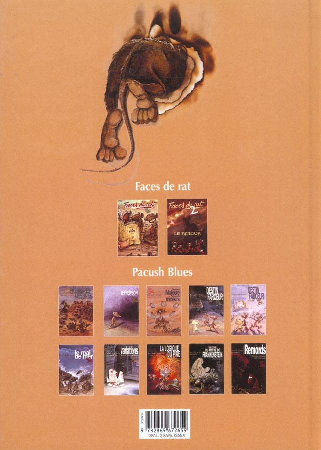 Quatrième de couverture de « PACUSH BLUES - FACES DE RAT - TOME 01 »