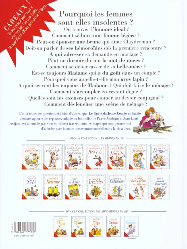 Quatrième de couverture de « LES GUIDES EN BD - TOME 02 - LE JEUNE COUPLE »