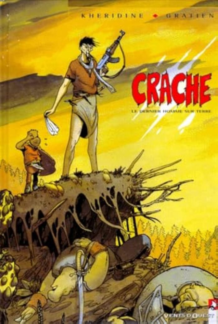 Couverture du livre « CRACHE - TOME 01 - LE DERNIER HOMME SUR TERRE » de Gratien/kheridine, librairie Les Contes Infusés à Corte