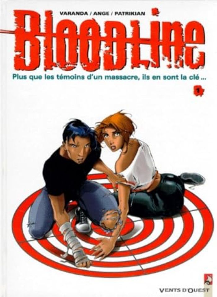 Couverture du livre « BLOODLINE - TOME 01 - LUNE ROUGE » de Ange/varanda, librairie Les Contes Infusés à Corte