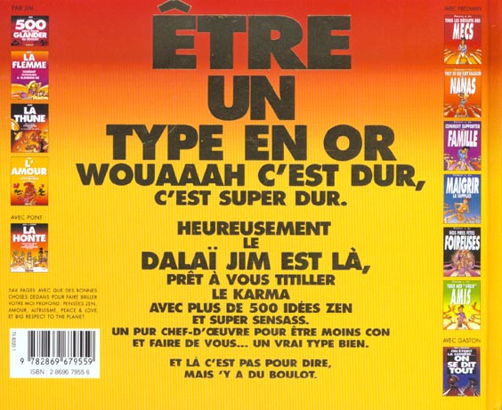 Quatrième de couverture de « 500 IDEES POUR ETRE UN TYPE EN OR »