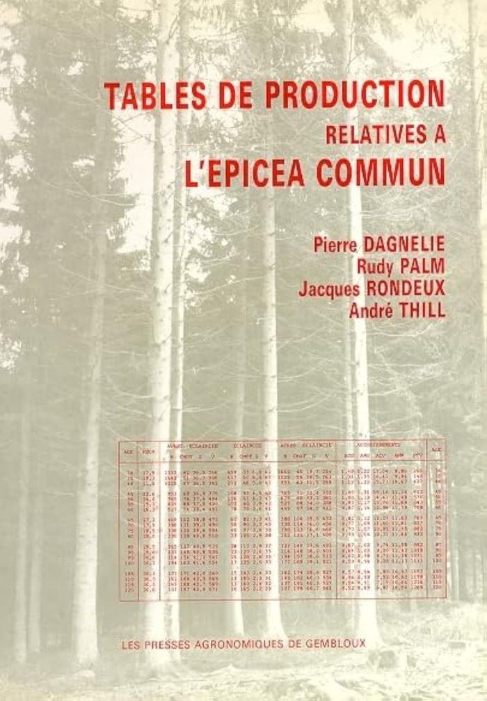 Couverture du livre « TABLES DE PRODUCTION RELATIVES A L'EPICEA COMMUN », librairie Les Contes Infusés à Corte