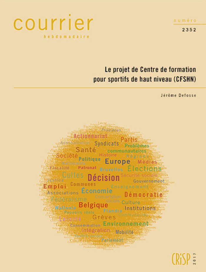 Couverture du livre « CH2352-LE PROJET DE CENTRE DE FORMATION POUR SPORTIFS DE HAUT NIVEAU (CFSHN) », librairie Les Contes Infusés à Corte