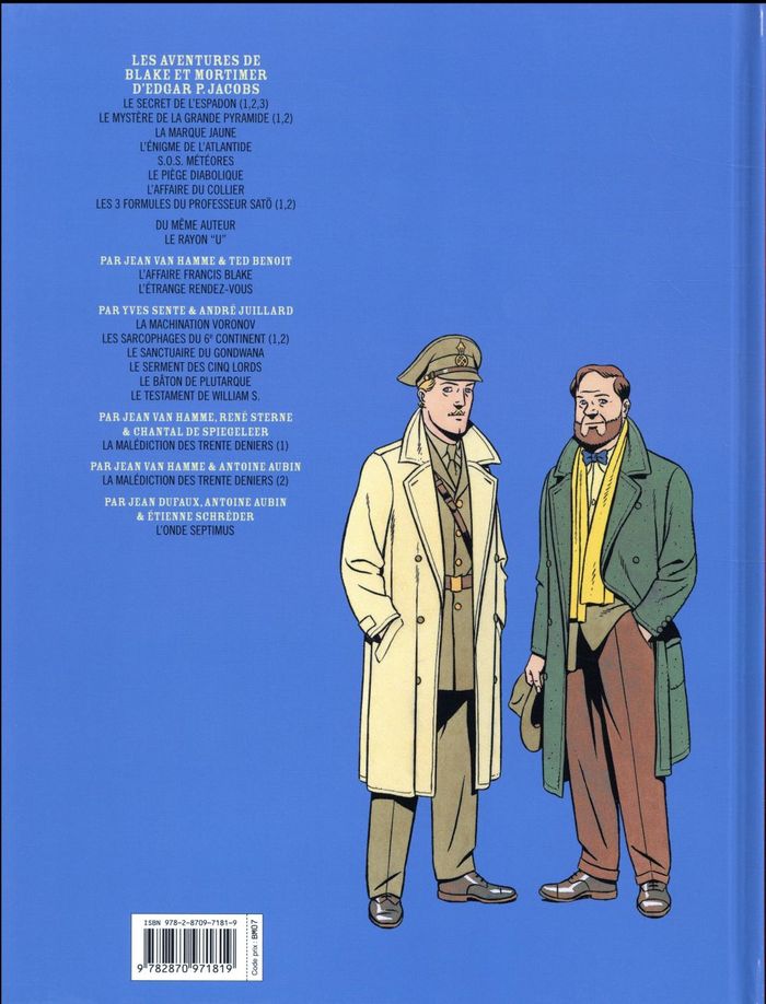 Quatrième de couverture de « BLAKE & MORTIMER - TOME 17 - LES SARCOPHAGES DU 6E CONTINENT - TOME 2 »