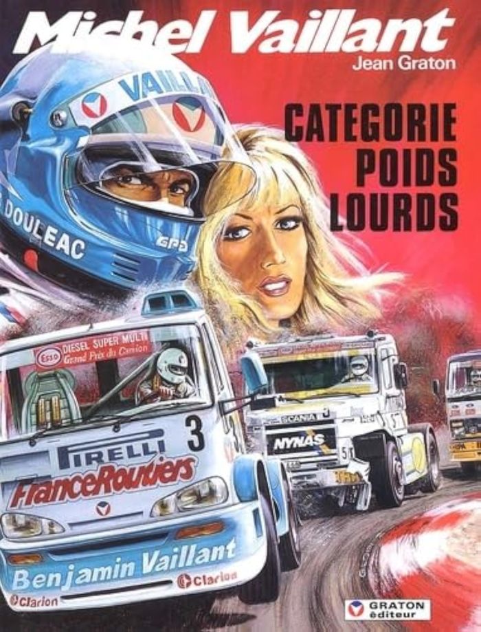 Couverture du livre « MICHEL VAILLANT T49 CATEGORIE POIDS LOURDS » de Graton/jean, librairie Les Contes Infusés à Corte
