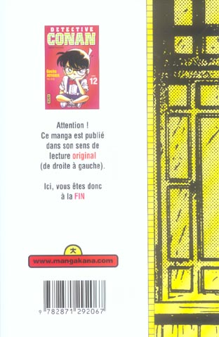 Quatrième de couverture de « DETECTIVE CONAN - TOME 12 »