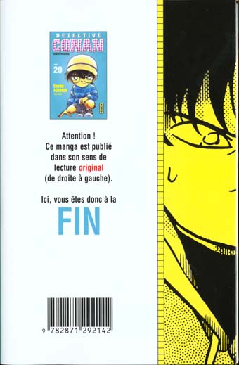 Quatrième de couverture de « DETECTIVE CONAN - TOME 20 »