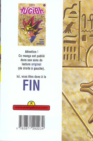 Quatrième de couverture de « YU-GI-OH ! - TOME 1 »