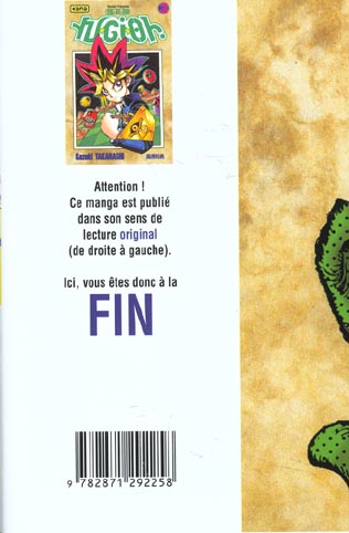 Quatrième de couverture de « YU-GI-OH ! - TOME 3 »