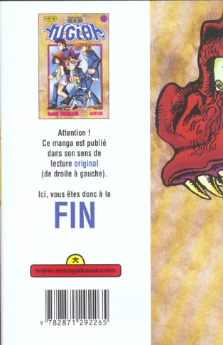 Quatrième de couverture de « YU-GI-OH ! - TOME 4 »