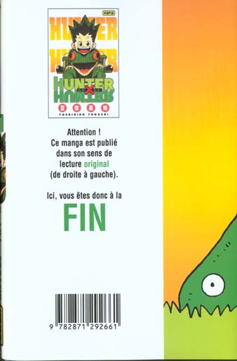 Quatrième de couverture de « HUNTER X HUNTER - TOME 1 »
