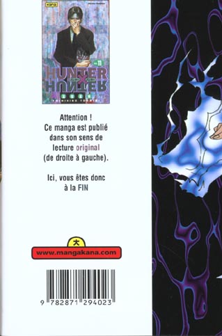 Quatrième de couverture de « Hunter x Hunter »