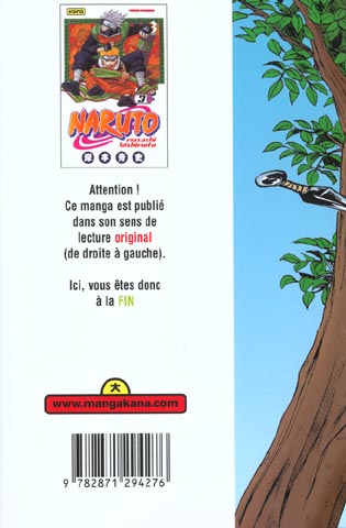Quatrième de couverture de « NARUTO - TOME 3 »